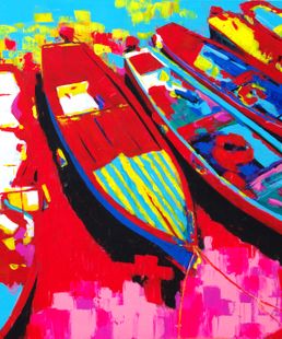 les barques multicolores de Sirmione