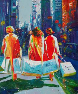 Des nanas en shopping à New-York